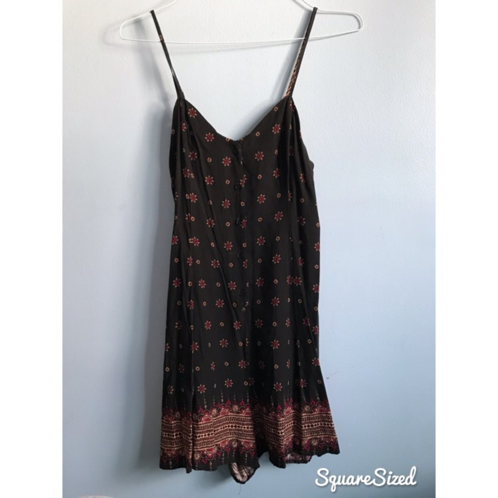 Black spaghetti strap romper